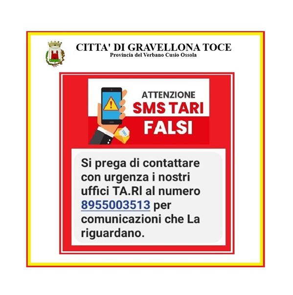avviso truffa falsi sms