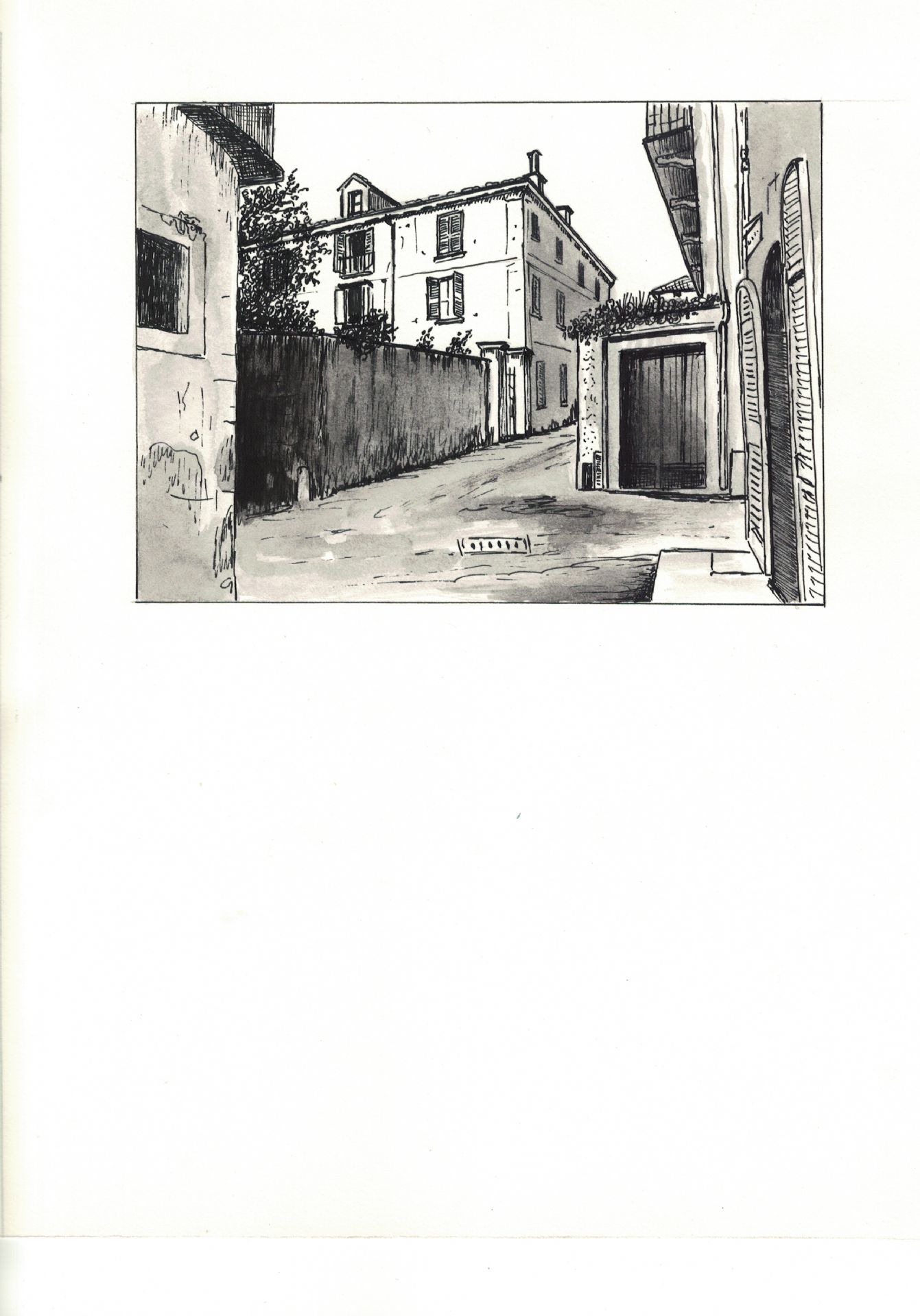 Disegno stilizzato della Villa Capra  Albertini