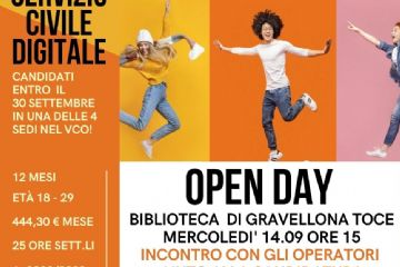 Servizio Civile Digitale: 2 posti a Gravellona Toce