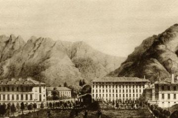 Litografia del Cotonificio Guidotti e Pariani del 1855