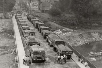 Collaudo del nuovo ponte sullo Strona - Anni '70