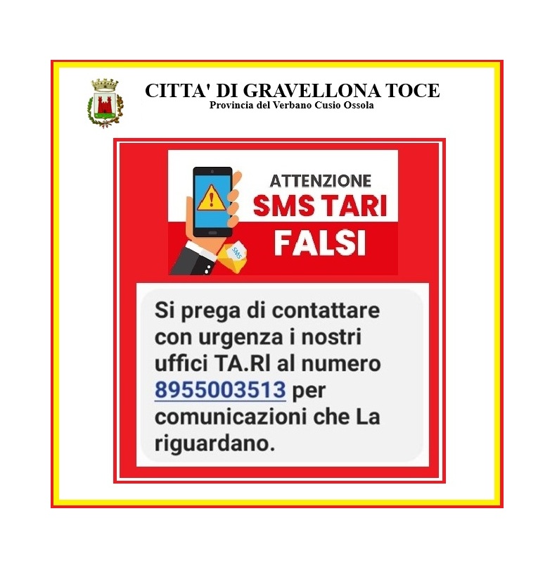 avviso truffa falsi sms