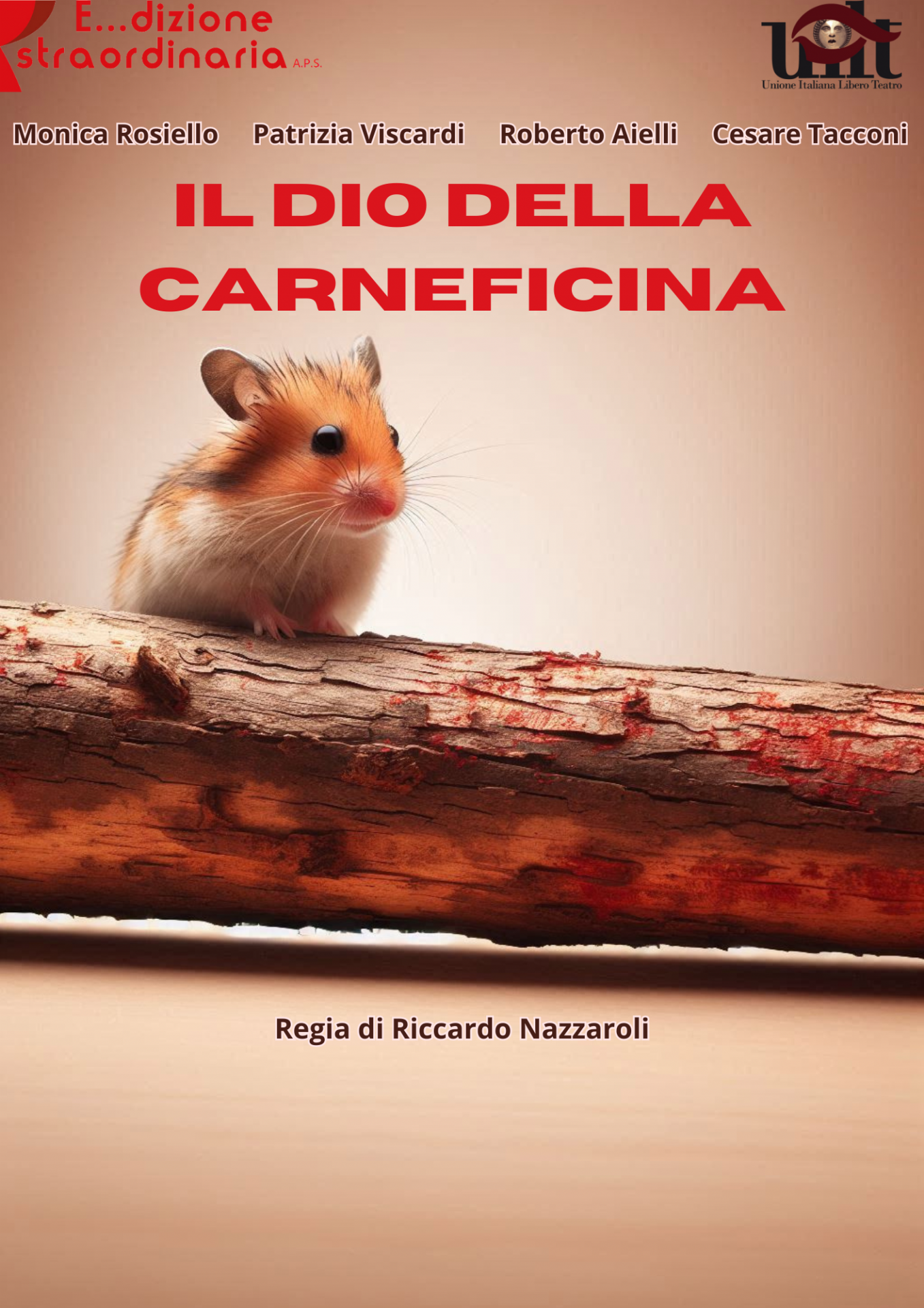 Locandina dell'evento che riporta quanto indicato nella descrizione e immagine di un criceto