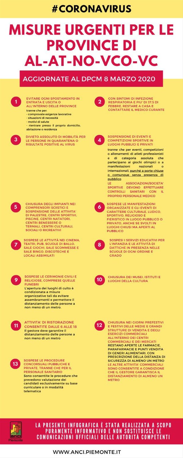 Misure urgenti per la Provincia del VCO